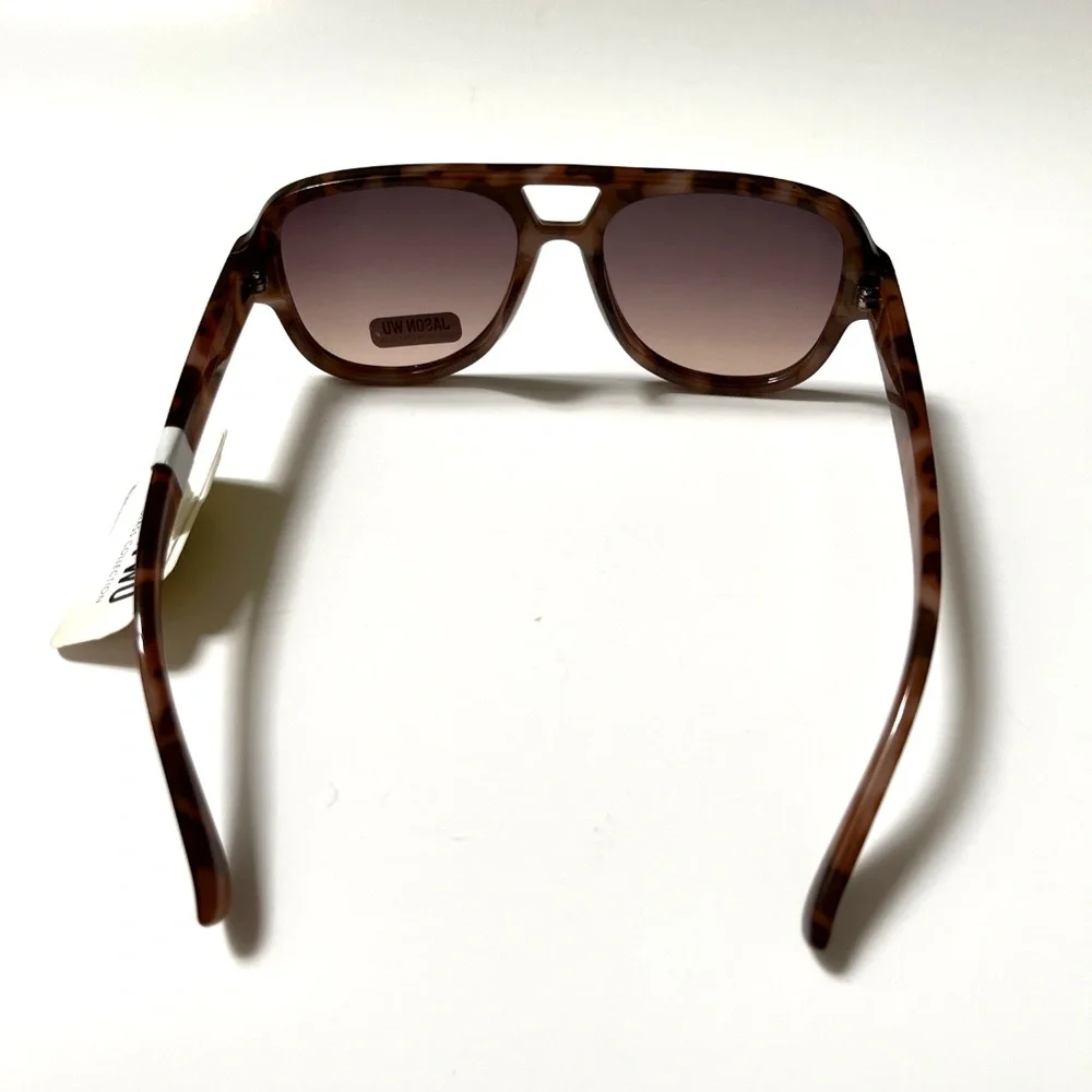 NWT Original JASON WU Double Bridge Aviator Sunglasses Tortoise Shell Brown